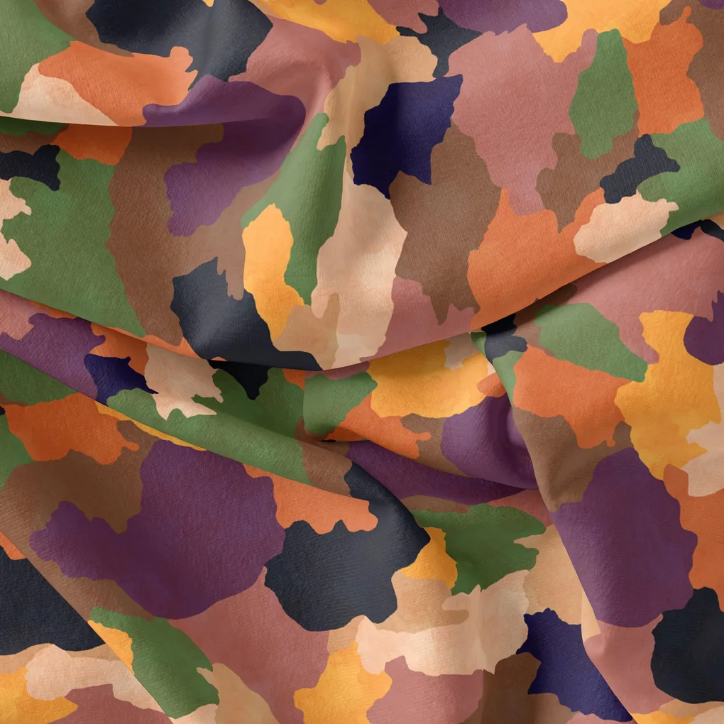 Abstract Colourful Paint Art Digital Printed Fabric - Pure Chiffon - Image 4