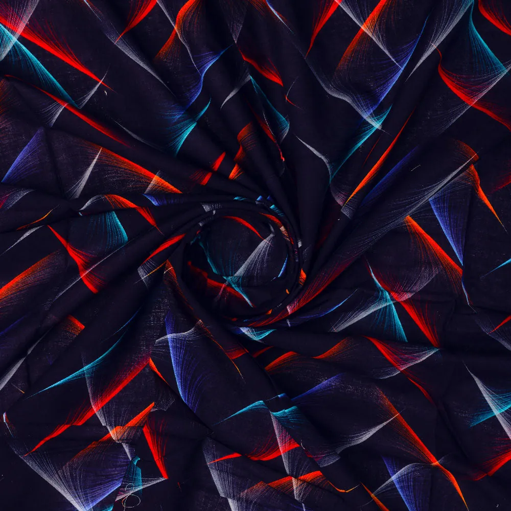 Abstract Digital Printed Pure Cotton Fabric by FAB VOGUE Studio - Image 2