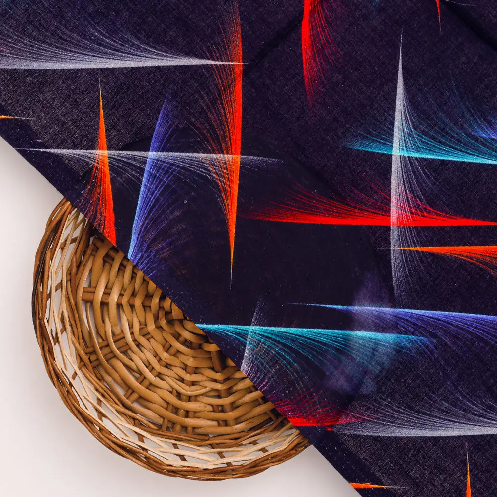 Abstract Digital Printed Pure Cotton Fabric by FAB VOGUE Studio - Image 3