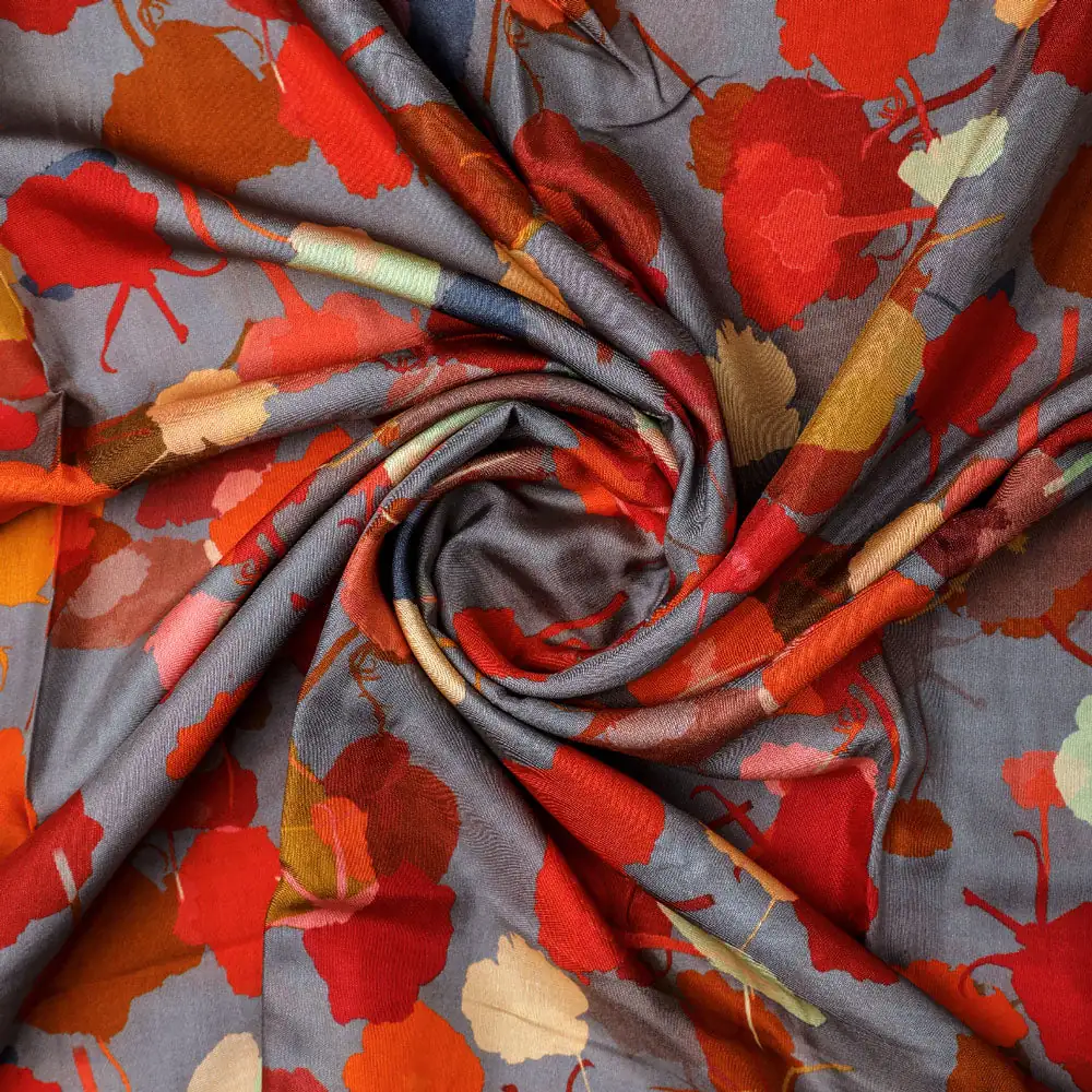 Abstract Digital Printed Pure Muslin Fabric by FAB VOGUE Studio - Image 3