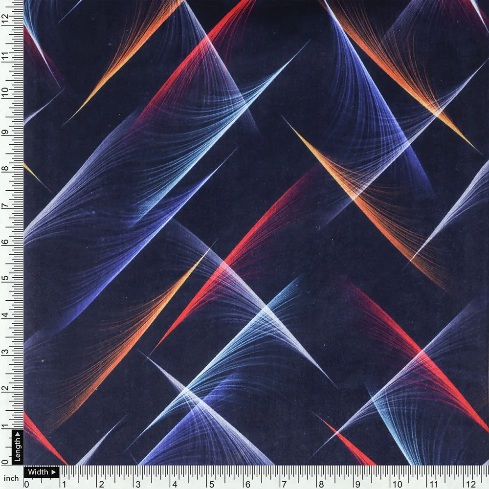 Abstract feather digital printed cotton fabric from FAB VOGUE Studio - Image 4