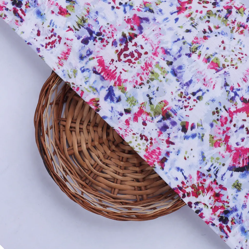 Abstract Floral Muslin Fabric - Image 2