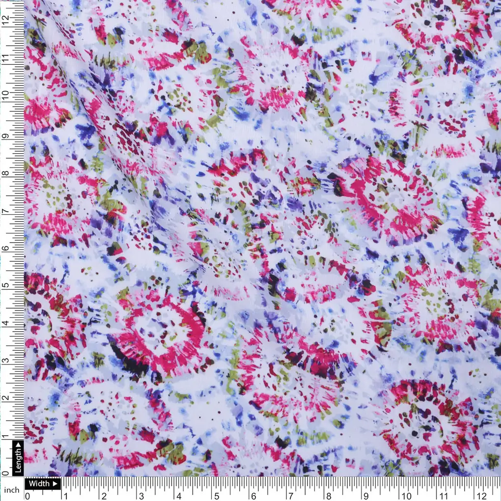 Abstract Floral Muslin Fabric - Image 4