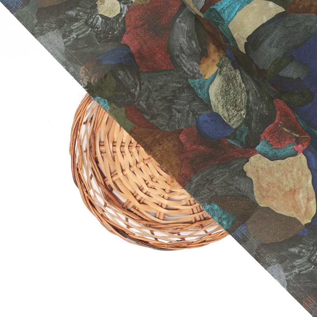 Abstract Print Crepe Fabric - Image 3