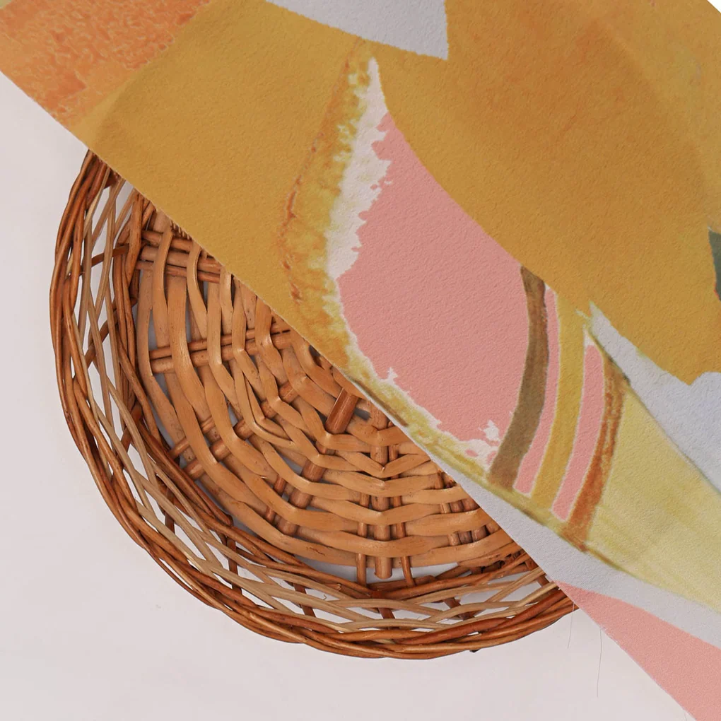 Abstract Printed French Crepe Fabric - Image 3