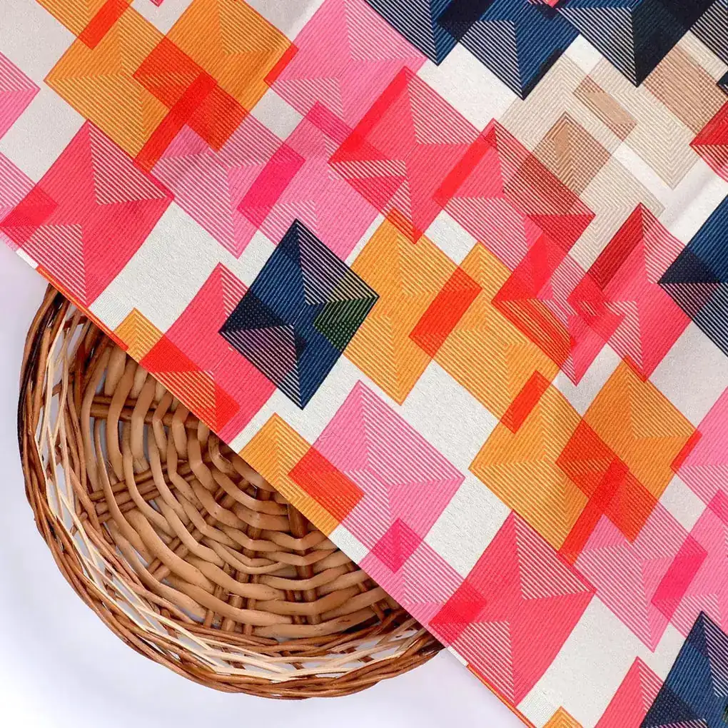 Abstract Squares Digital Printed Fabric - Image 2
