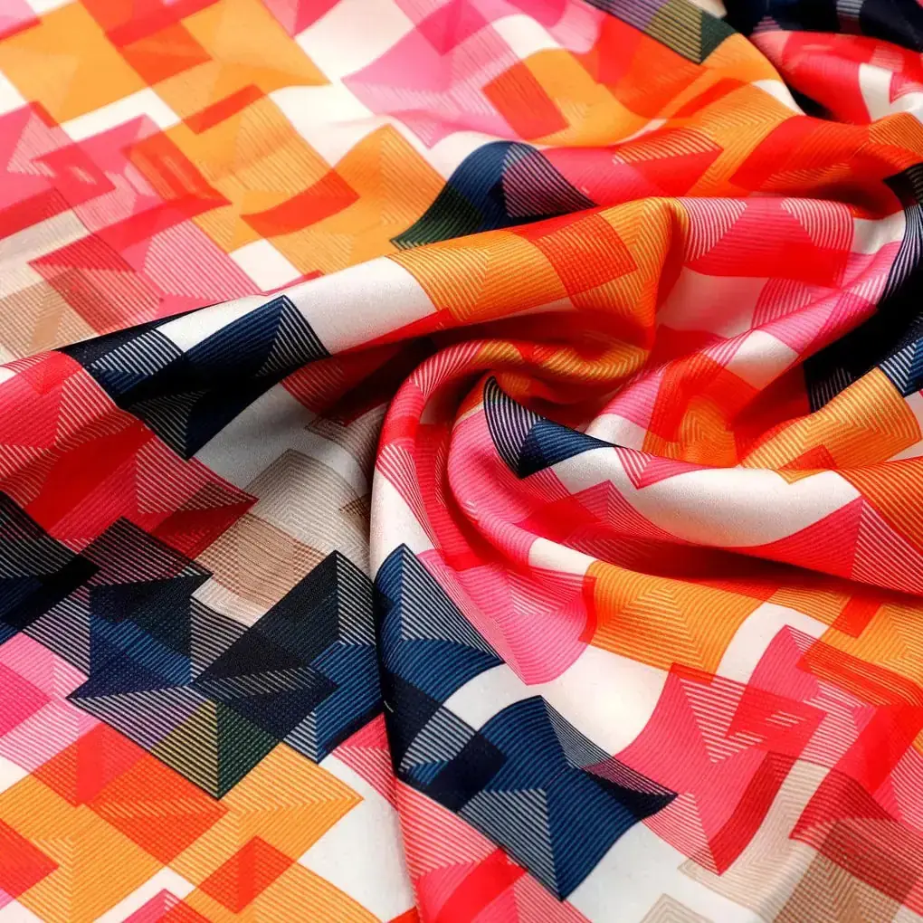 Abstract Squares Digital Printed Fabric - Image 3
