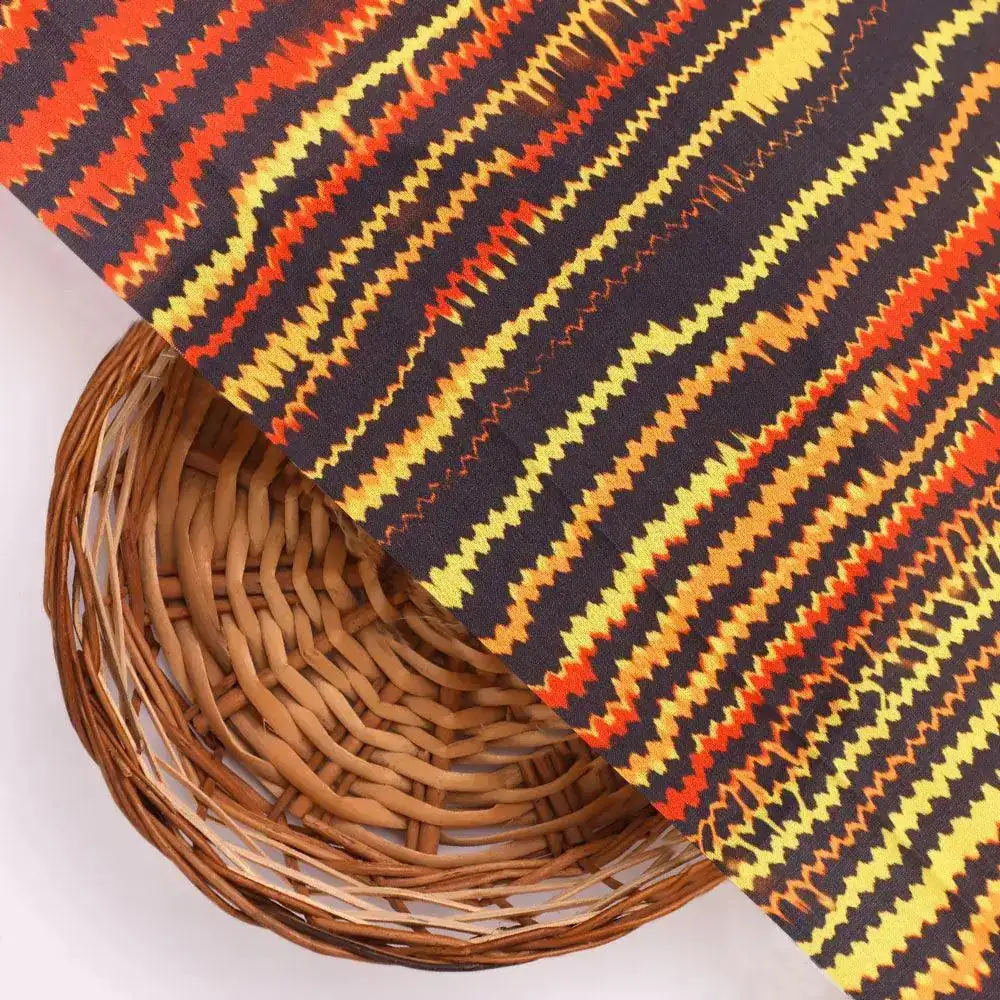 Abstract Stripes Digital Printed Fabric - Image 2