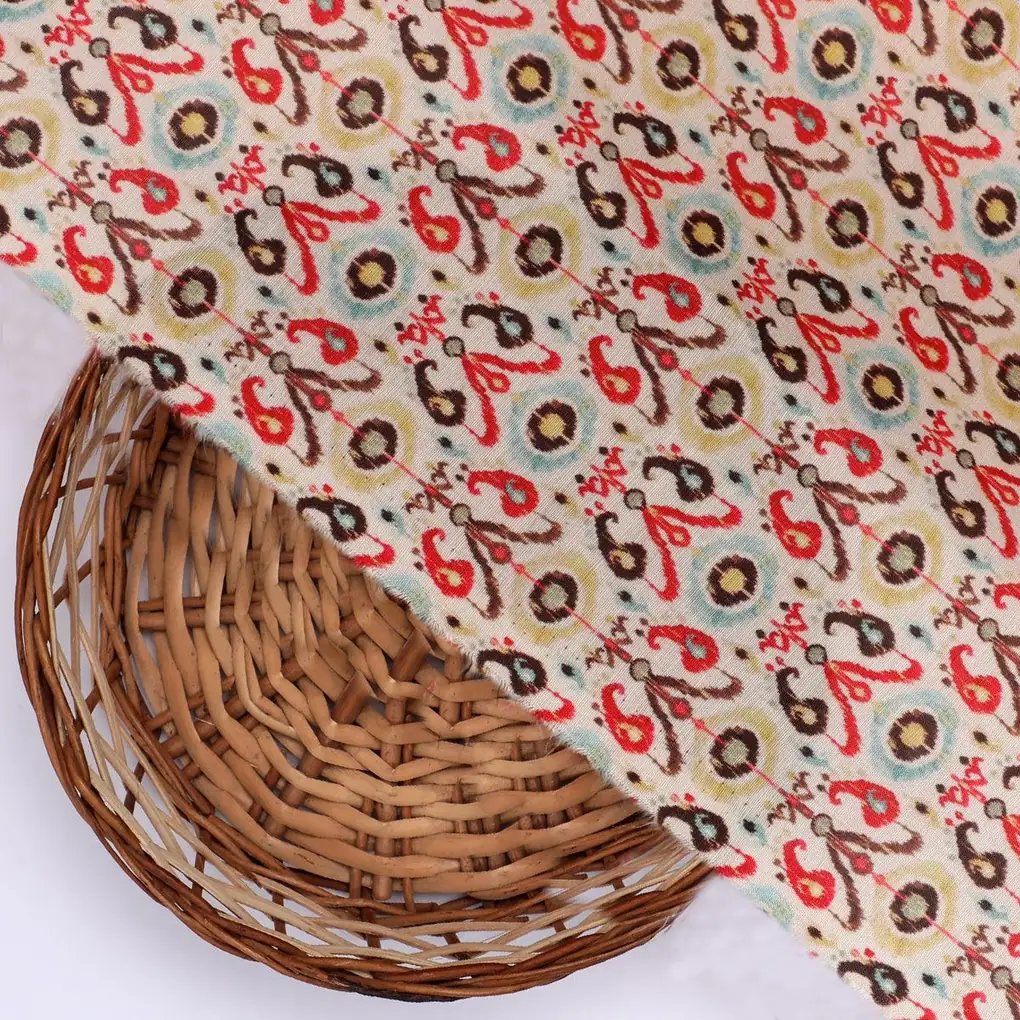 Antique Turkish Diamonds Digital Printed Fabric - Kora Silk - Image 3