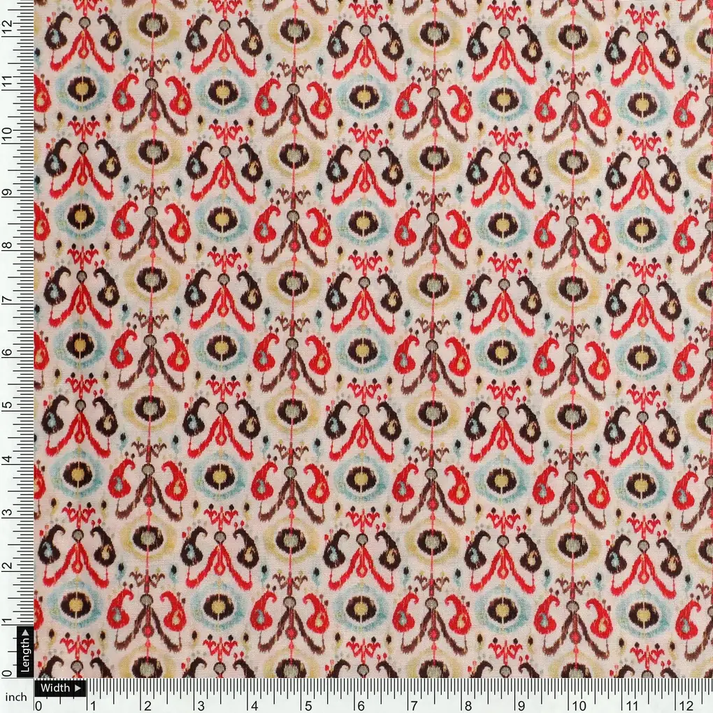 Antique Turkish Diamonds Digital Printed Fabric - Kora Silk - Image 4