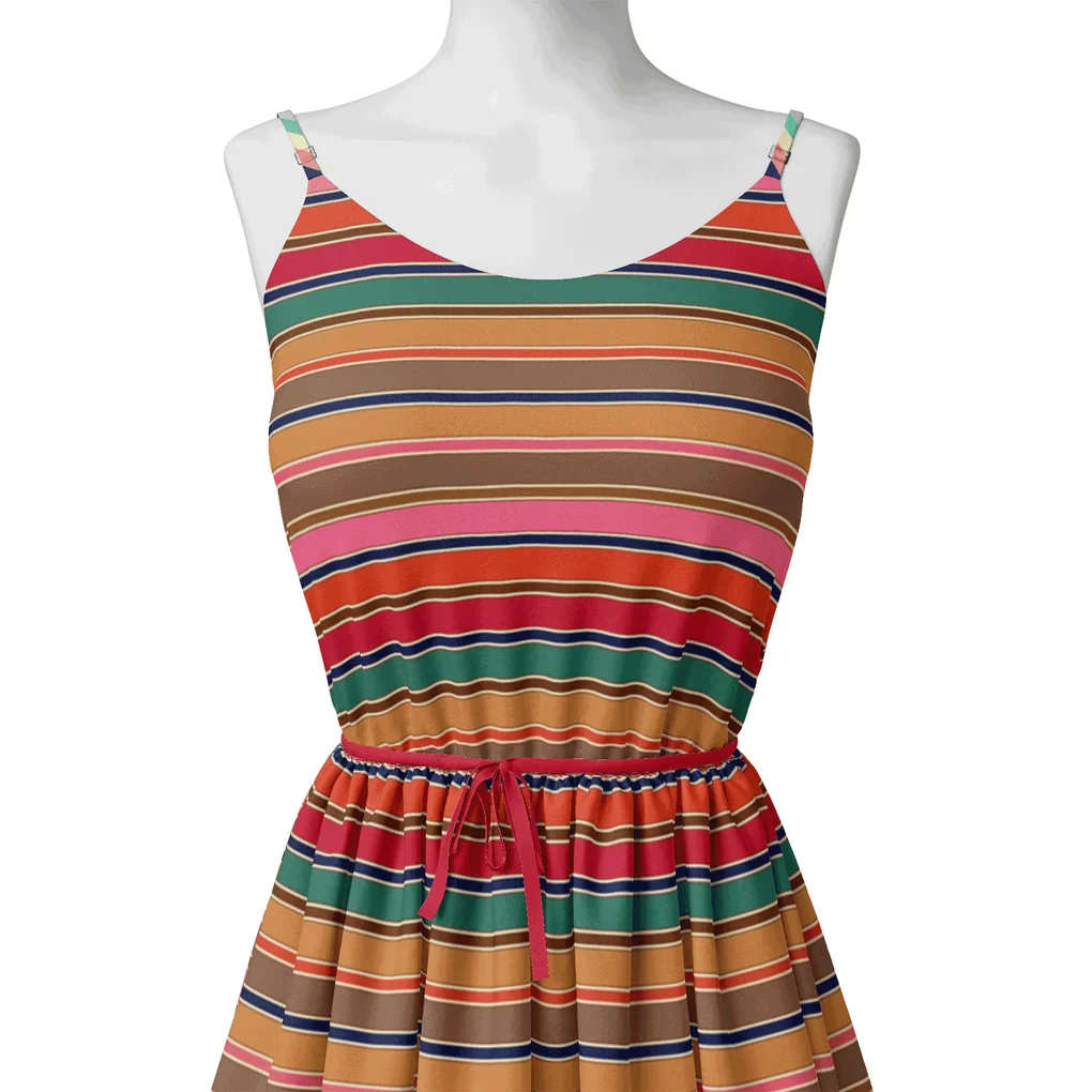 Attractive Hairline Strips Digital Printed Fabric - Image 2
