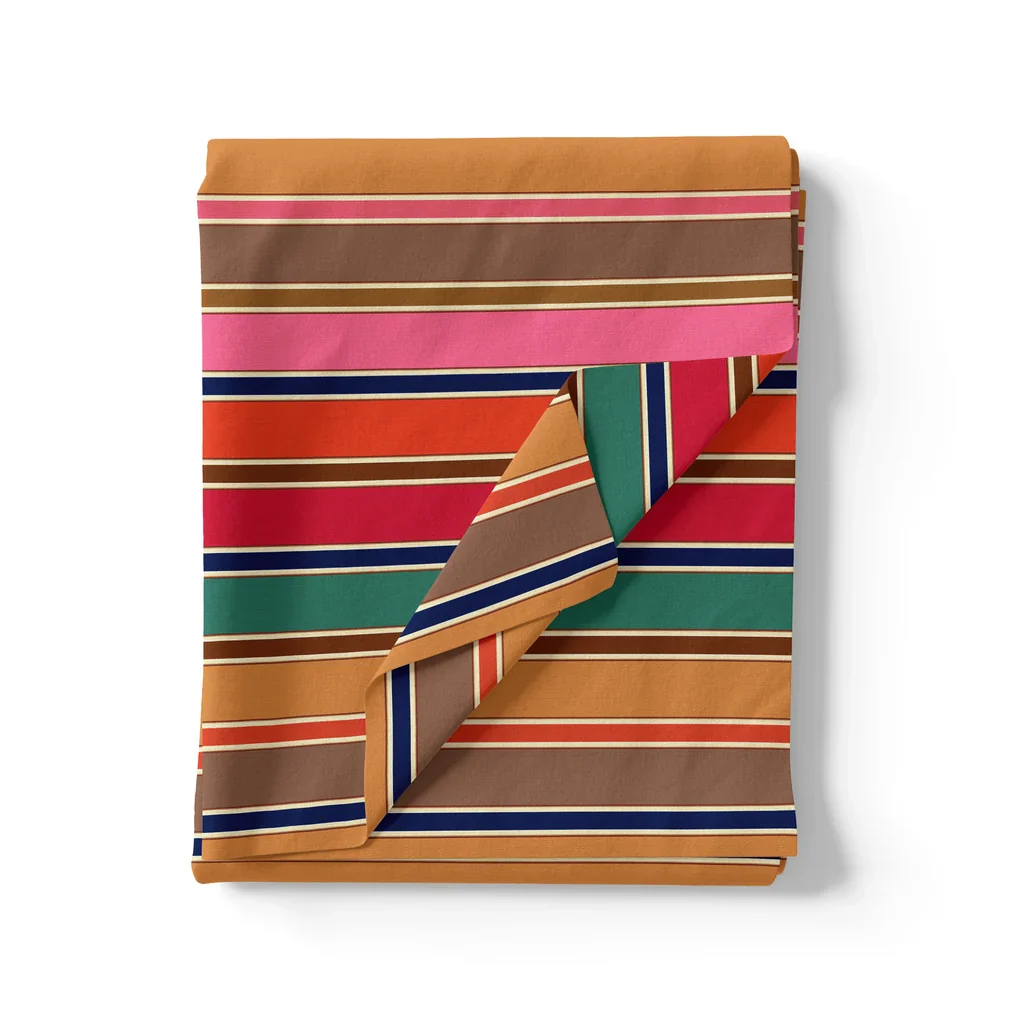 Attractive Hairline Strips Digital Printed Fabric - Image 3