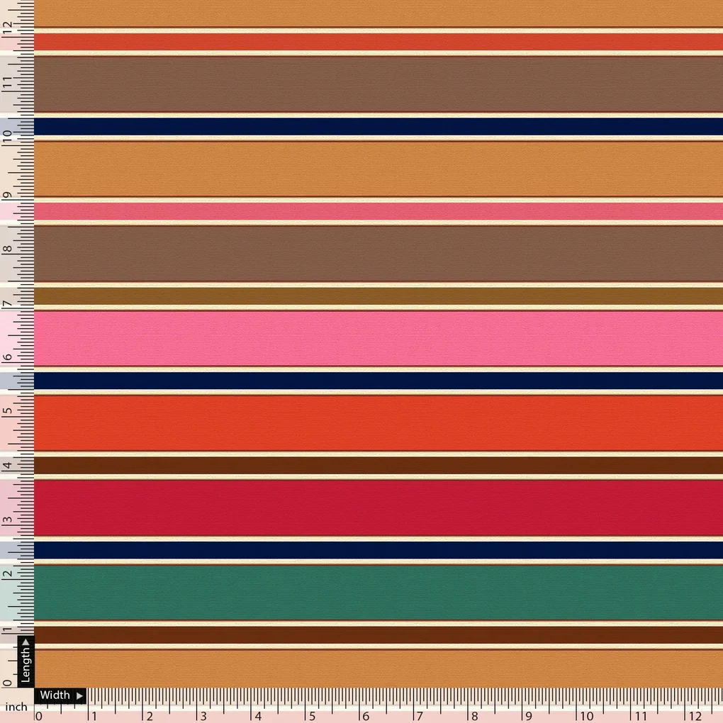 Attractive Hairline Strips Digital Printed Fabric - Image 5