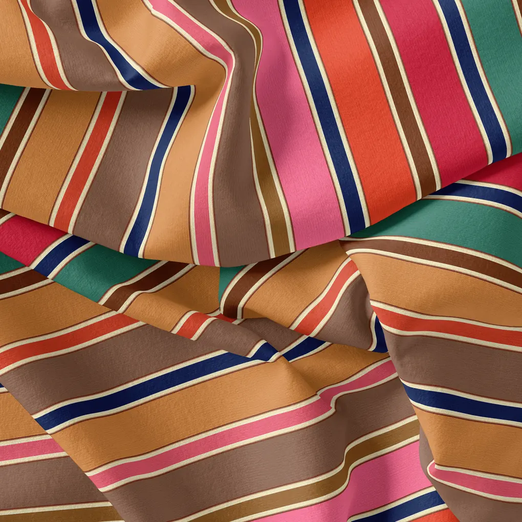 Attractive Hairline Strips Digital Printed Fabric - Weightless - Image 4