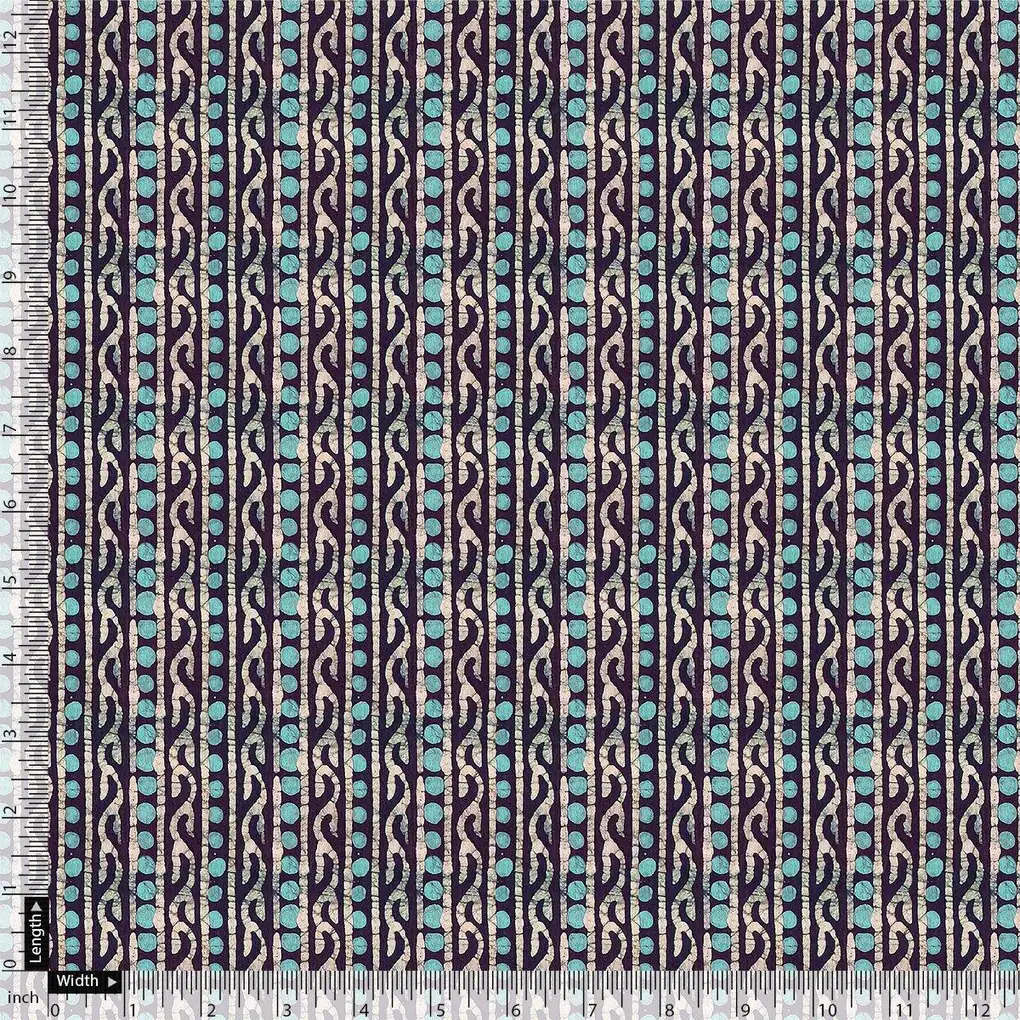 Attractive Polka Dot With Strips Digital Printed Fabric - Weightless - Image 4