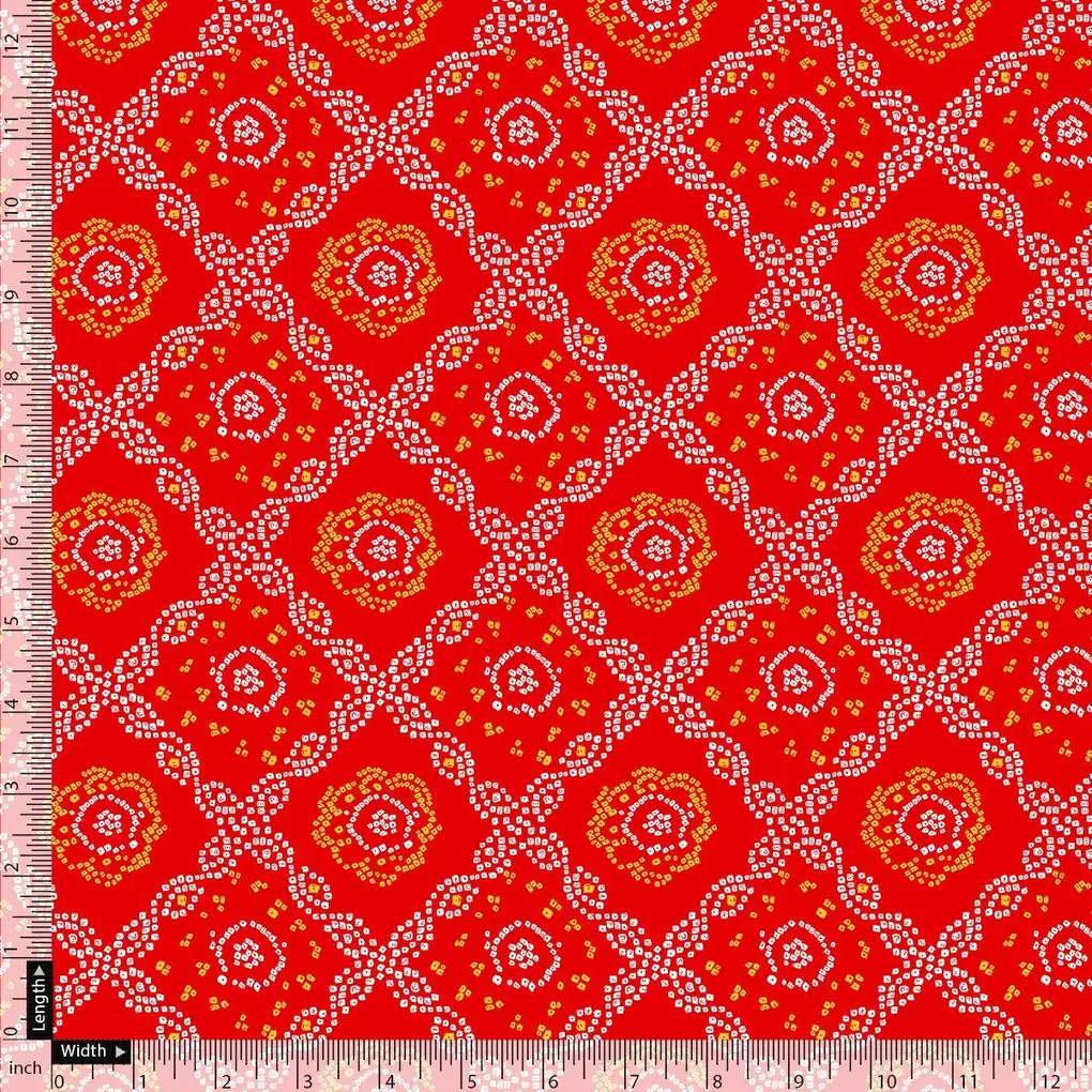 Attractive Seamless Bandhani Digital Printed Fabric - Image 4