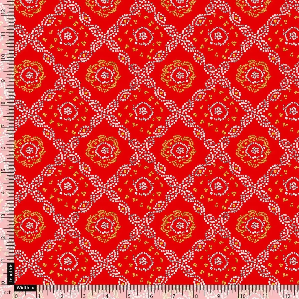 Attractive Seamless Bandhani Digital Printed Fabric - Weightless - Image 4