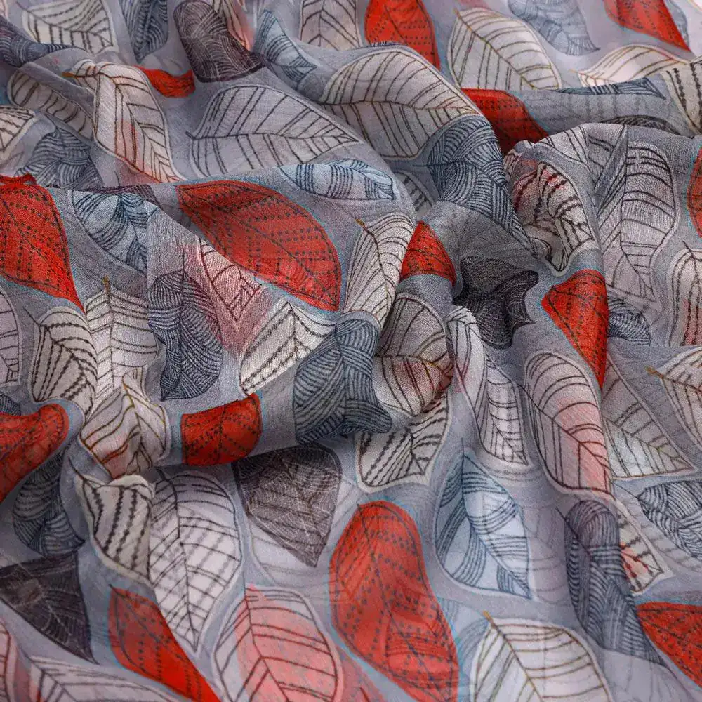 Autumn Leaves Digital Printed Fabric - Image 3