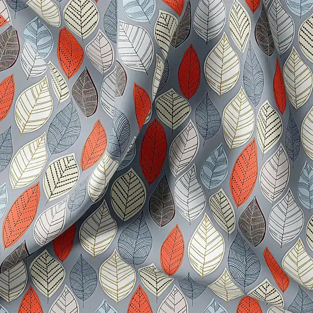 Autumn Leaves Digital Printed Fabric - Image 3