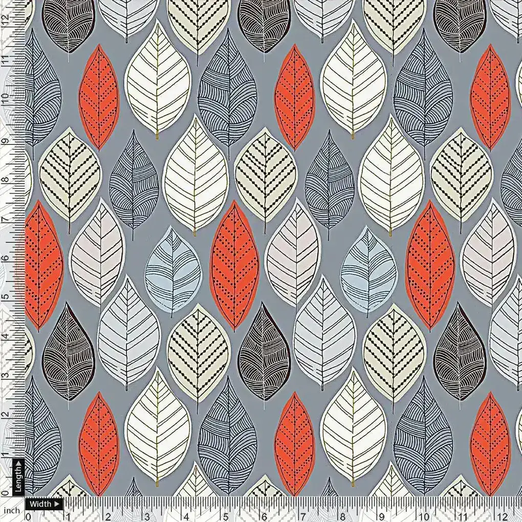 Autumn Leaves Digital Printed Fabric - Image 4