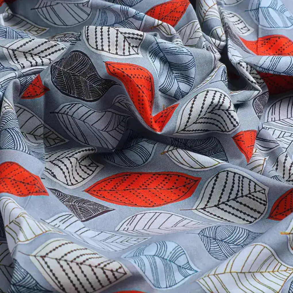 Autumn Leaves Digital Printed Fabric - Image 3