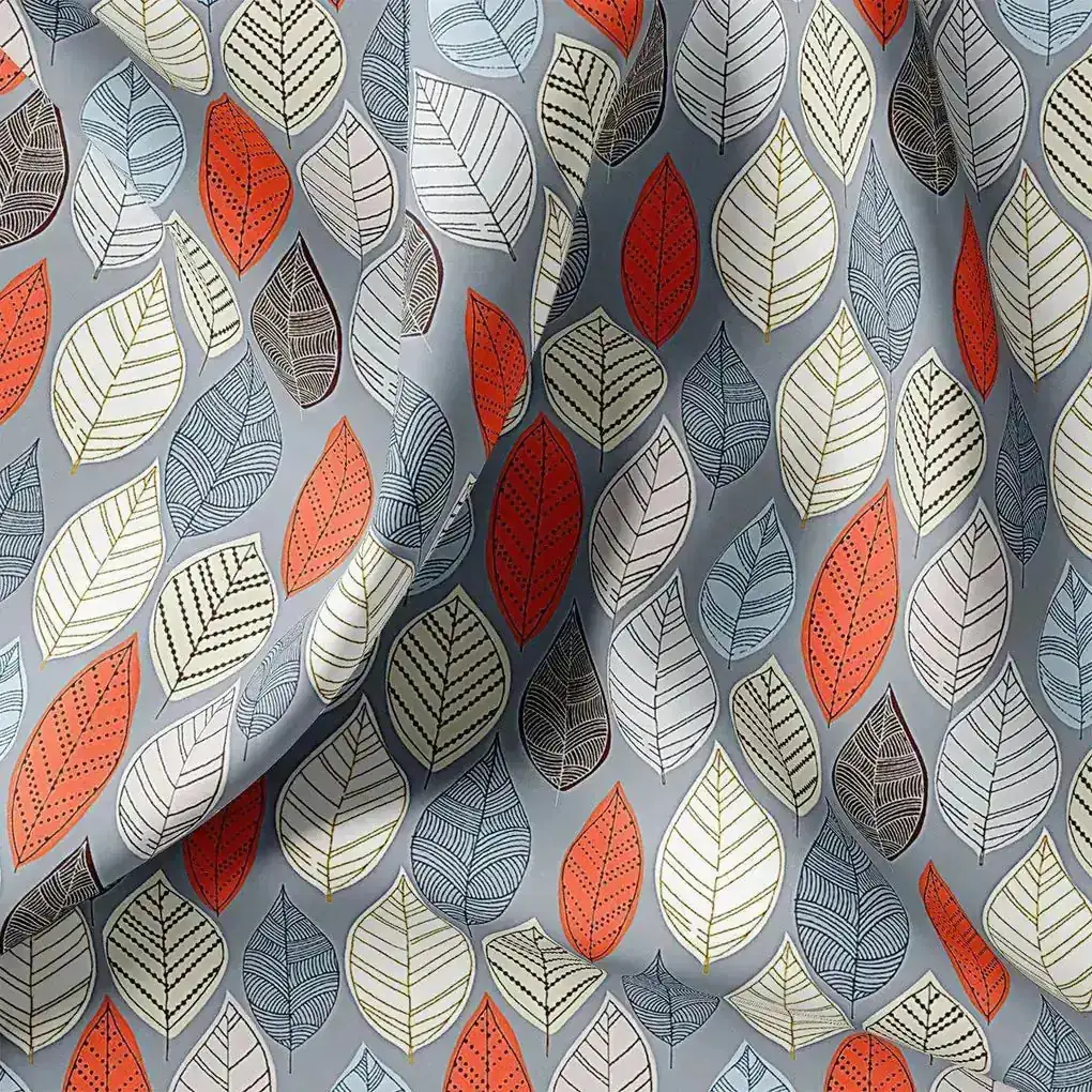 Autumn Leaves Digital Printed Fabric - Image 3