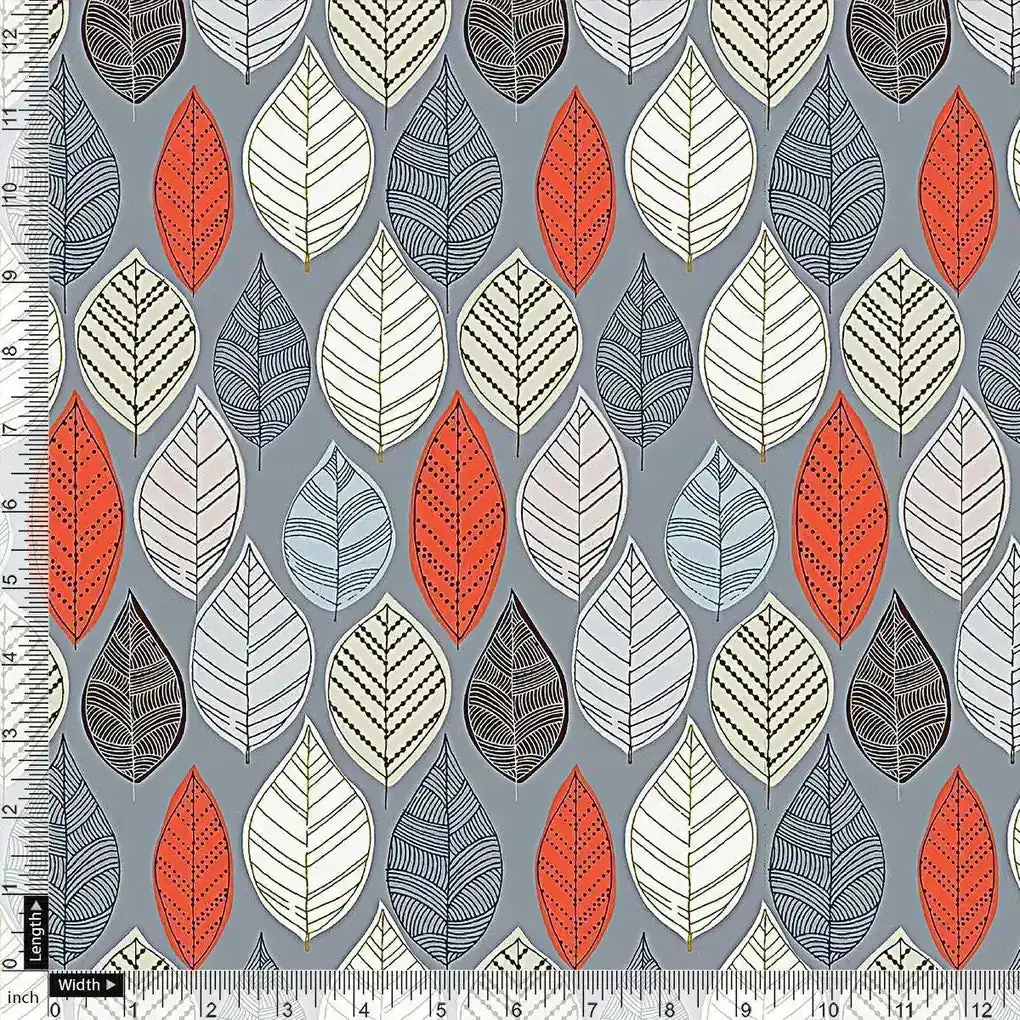 Autumn Leaves Digital Printed Fabric - Image 4