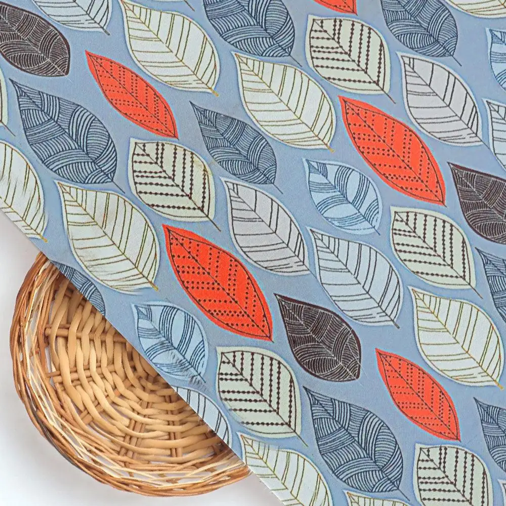 Autumn Leaves Digital Printed Fabric - Image 2