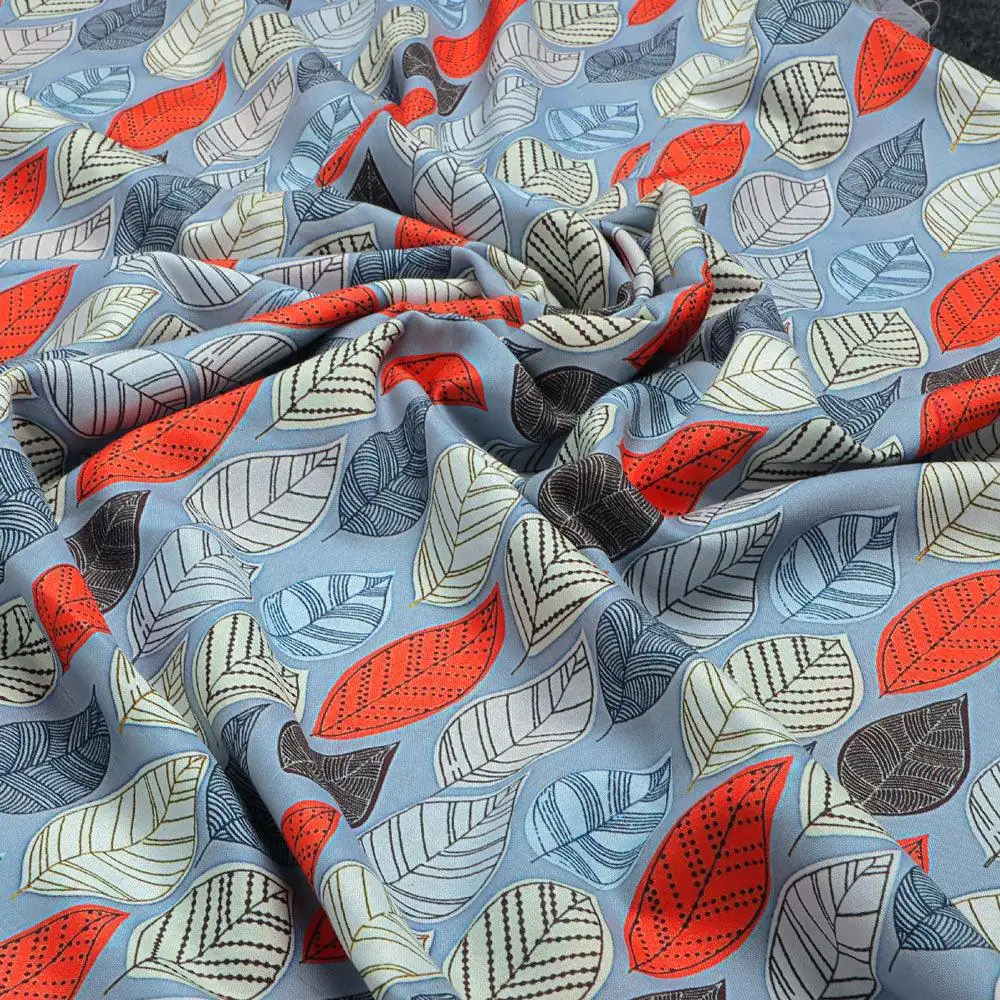 Autumn Leaves Digital Printed Fabric - Image 3