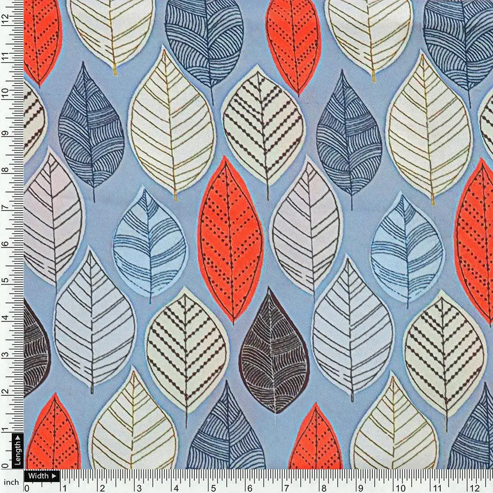Autumn Leaves Digital Printed Fabric - Image 4