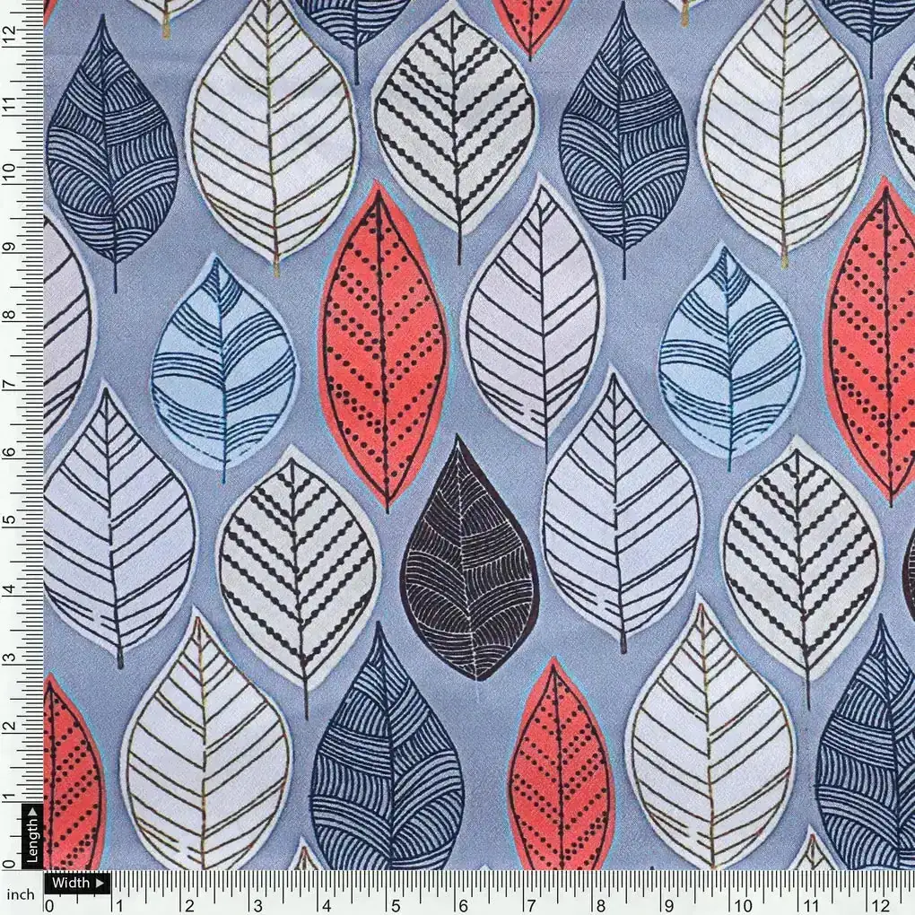 Autumn Leaves Digital Printed Fabric - Image 4