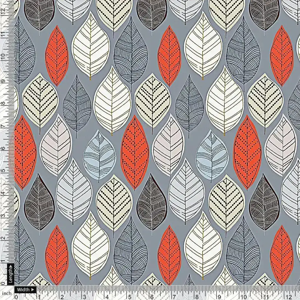 Autumn Leaves Digital Printed Fabric - Image 4