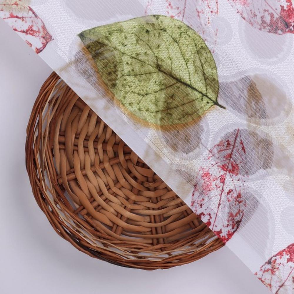Autumnal Leaves Digital Print Soft Brasso Fabric - Image 3