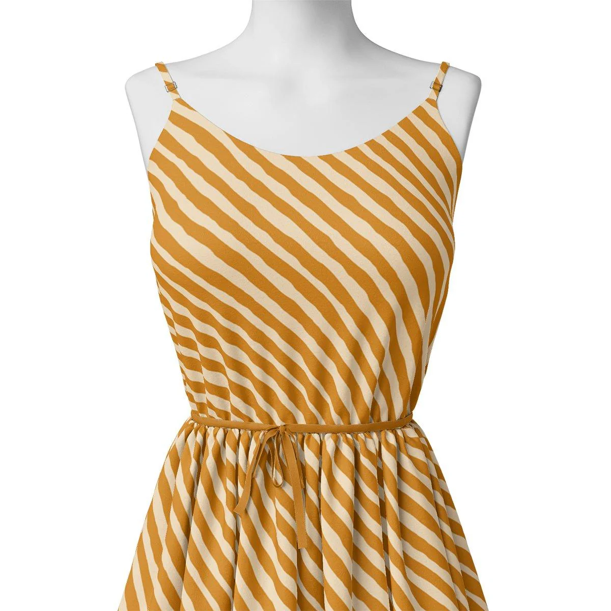 Barcode Stripe Waving Patterns Digital Printed Fabric - Pure Georgette - Image 2