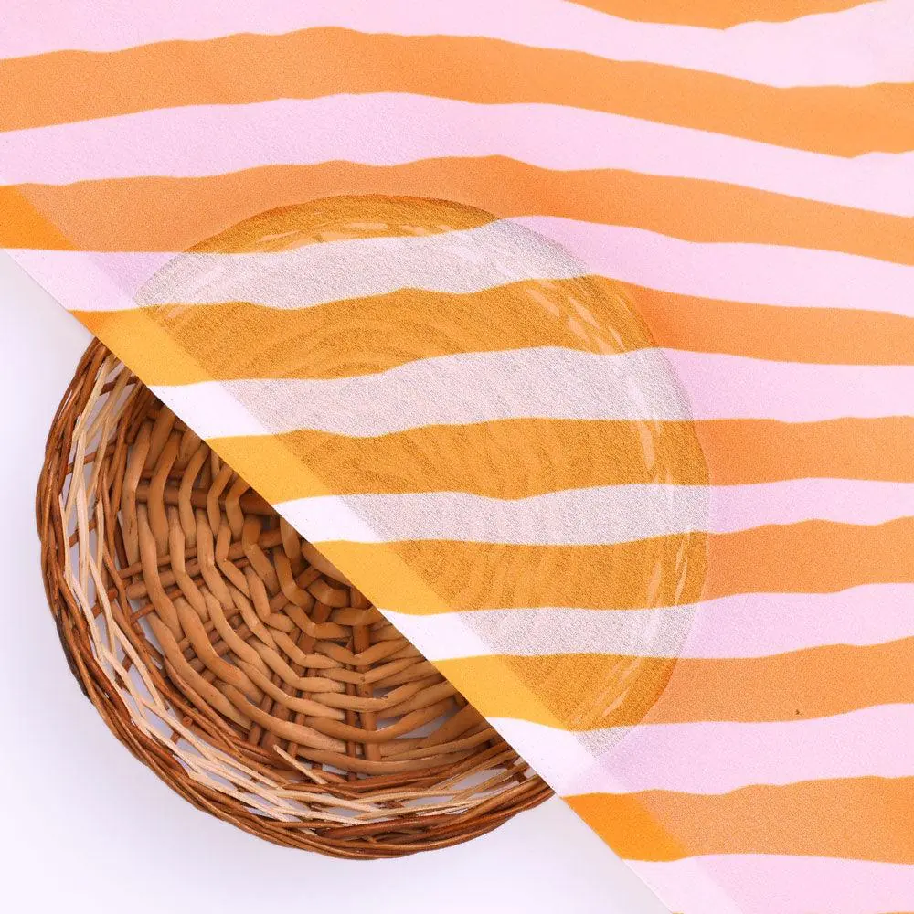 Barcode Stripe Waving Patterns Digital Printed Fabric - Weightless - Image 2