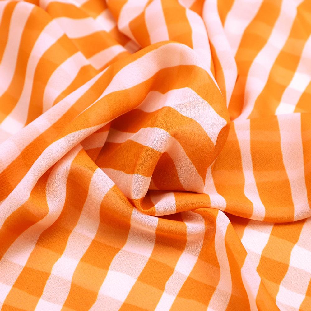 Barcode Stripe Waving Patterns Digital Printed Fabric - Weightless - Image 3