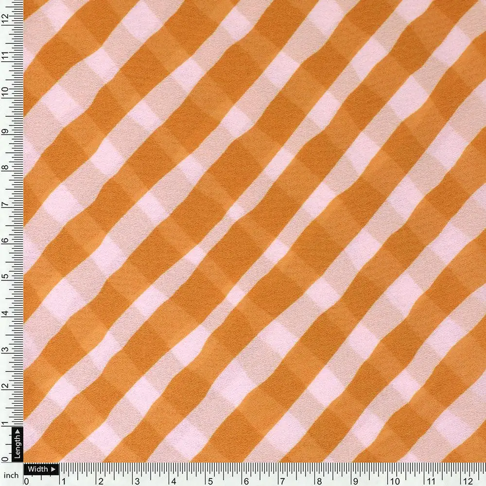 Barcode Stripe Waving Patterns Digital Printed Fabric - Weightless - Image 4