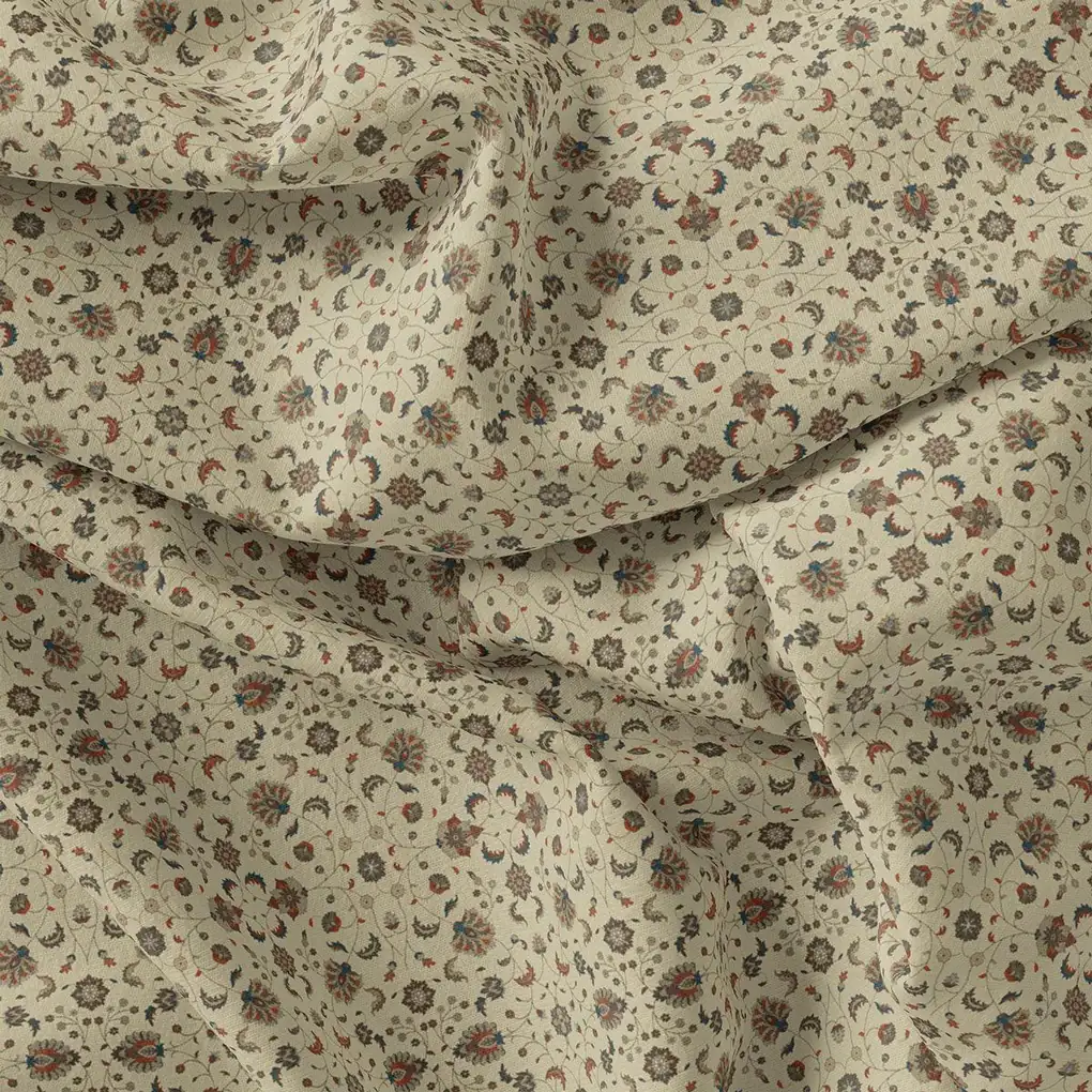 Beach Dune Jecobean Pashmina Printed Fabric - Image 4