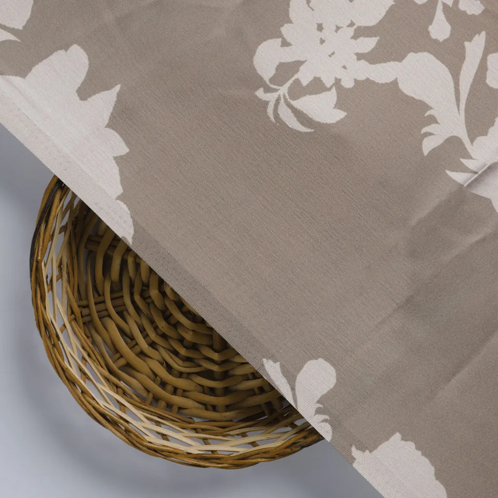 Beautiful Brown Floral Branch Digital Printed Fabric - Japan Satin - Image 3