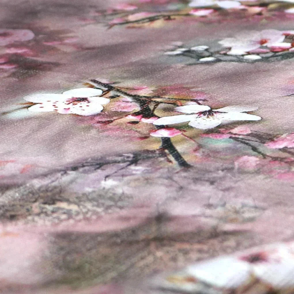 Beautiful Brown Floral Digital Printed Kota Doria Fabric - Image 3