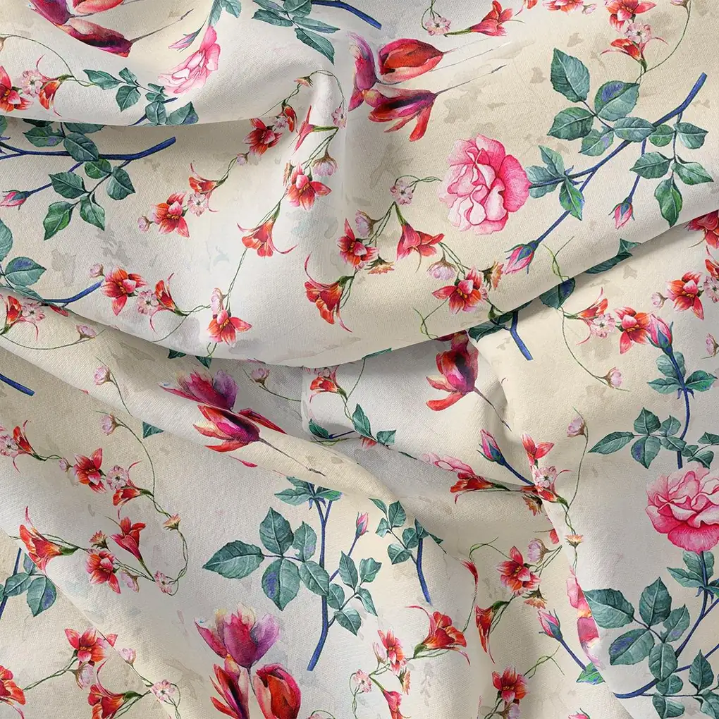 Beautiful Ditsy Red Rose With Lavender Rose - Image 3