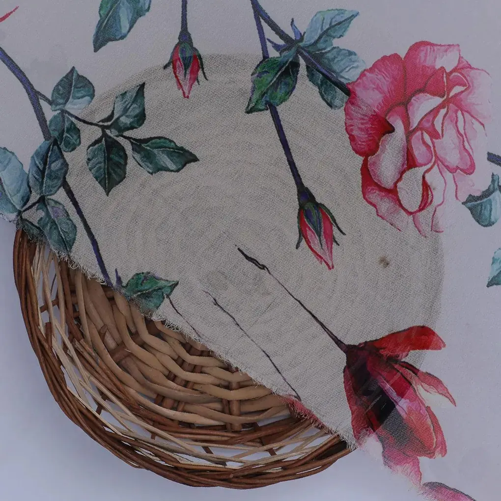 Beautiful Ditsy Red Rose With Lavender Rose  - Weightless - Image 2