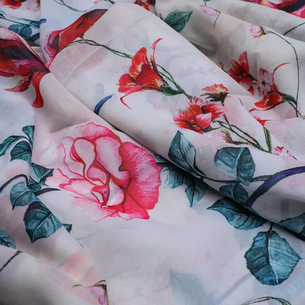 Beautiful Ditsy Red Rose With Lavender Rose  - Weightless - Image 3