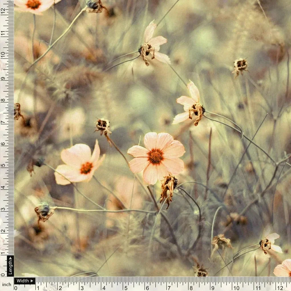 Beautiful Floral Garden Digital Printed Fabric - Image 4
