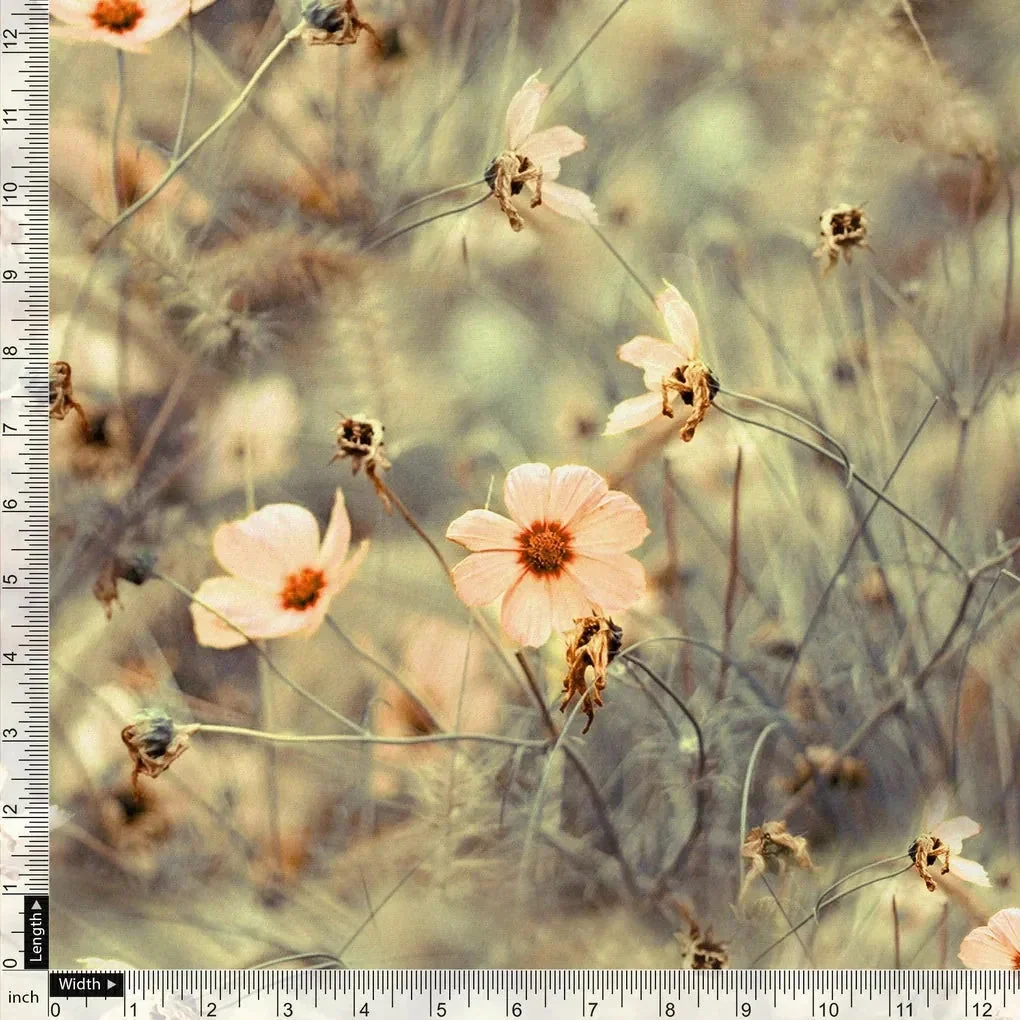 Beautiful Floral Garden Digital Printed Fabric - Image 4