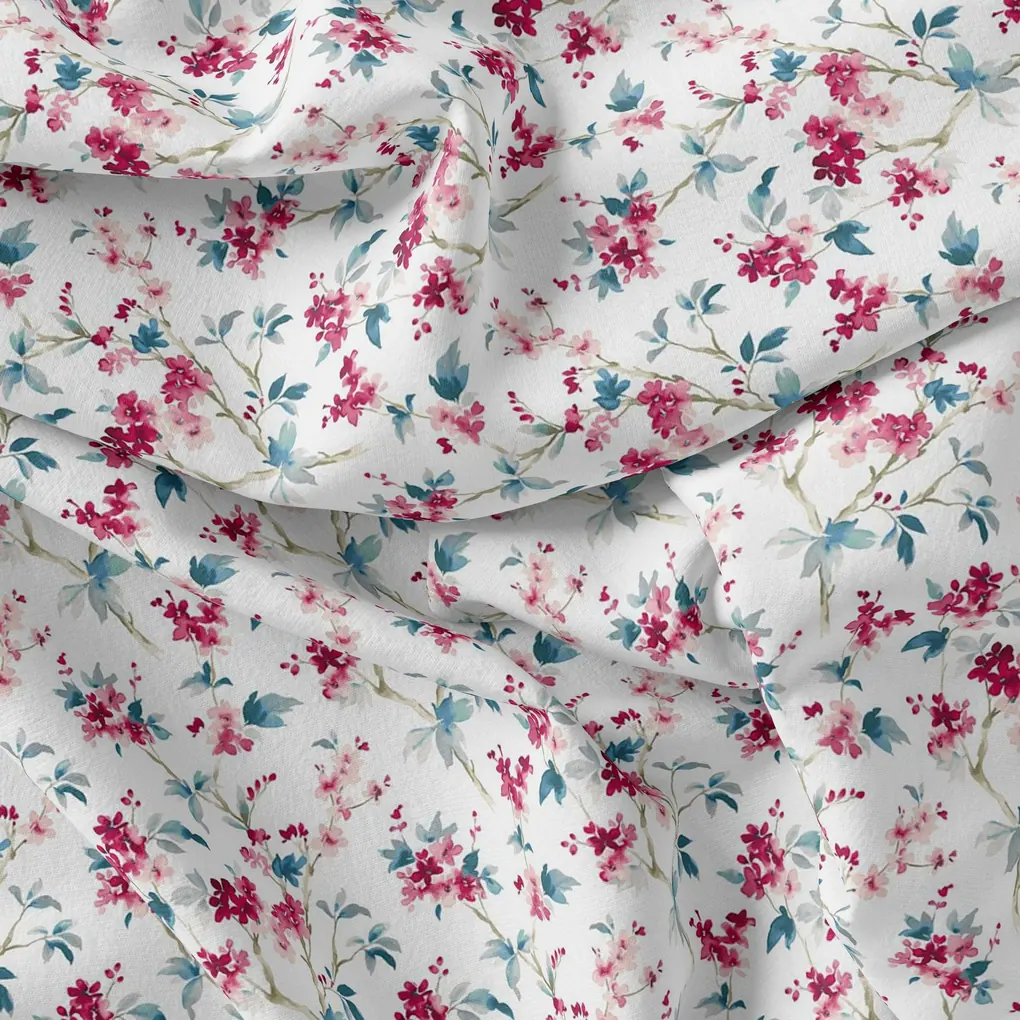 Beautiful Garden Iris Flower Digital Printed Fabric - Image 3