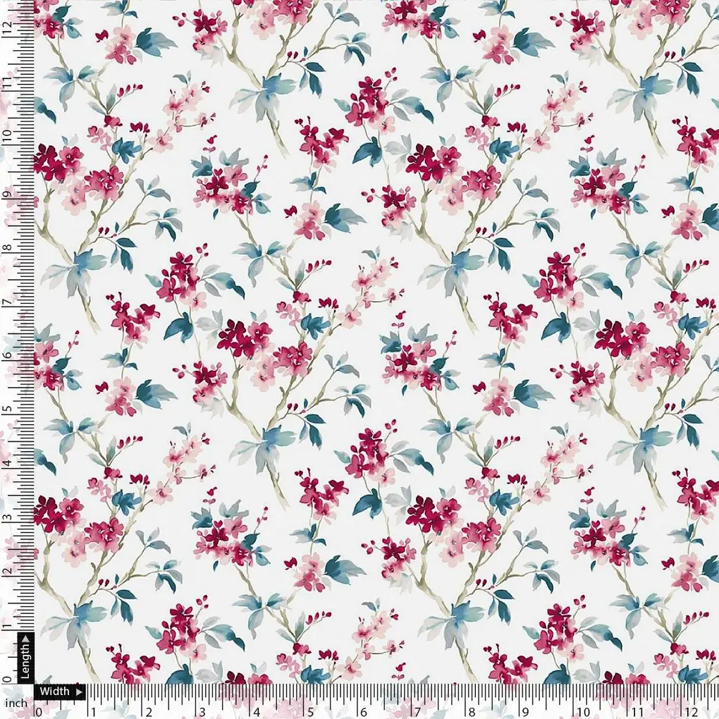 Beautiful Garden Iris Flower Digital Printed Fabric - Image 4