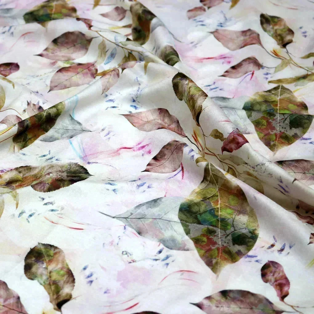 Beautiful Leaves Digital Printed Fabric - Image 3