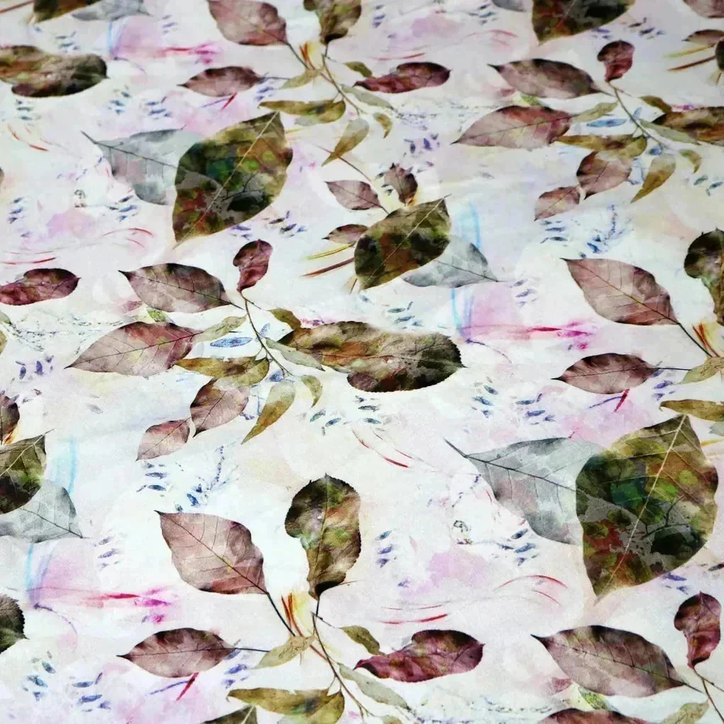 Beautiful Leaves Digital Printed Fabric - Image 4