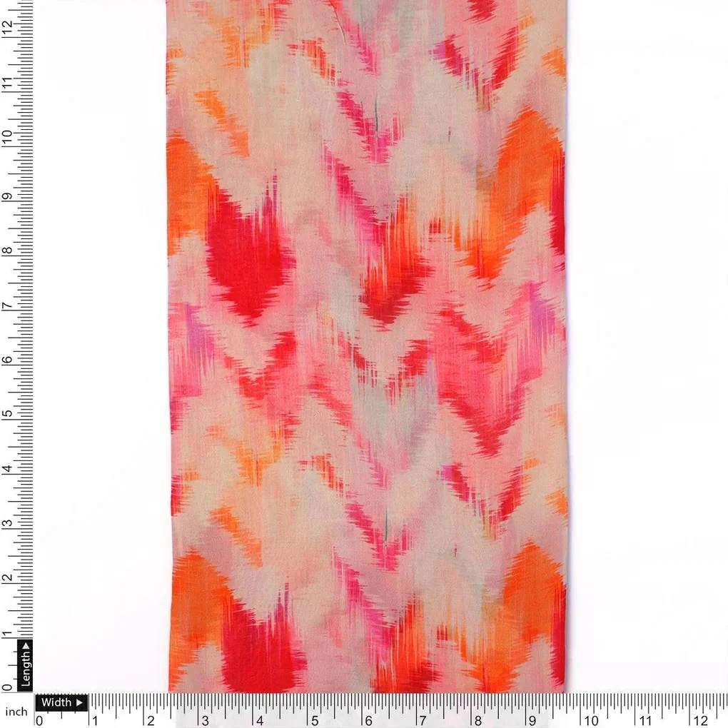 Beautiful Multi-Color Leheriya Digital Printed Fabric - Image 4